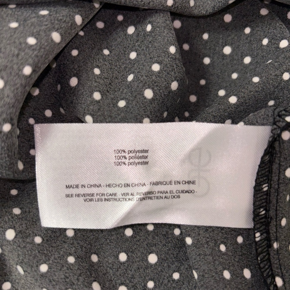 Gloria Vanderbilt Black and White Polka Dot women’s Shirt. - Picture 14 of 16